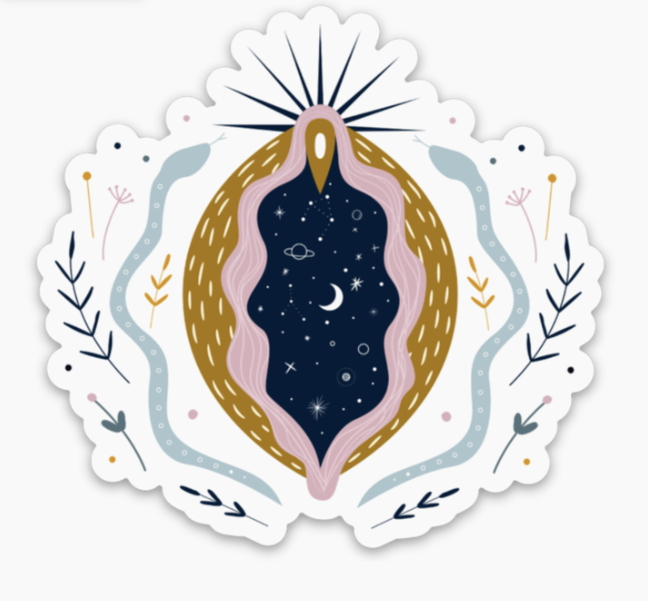 Cosmic Vulva Vinyl Sticker