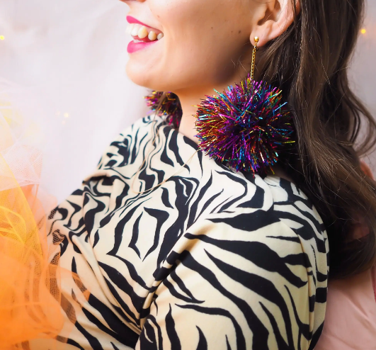 Tinsel earrings 2025