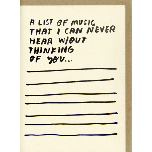 Songs Card