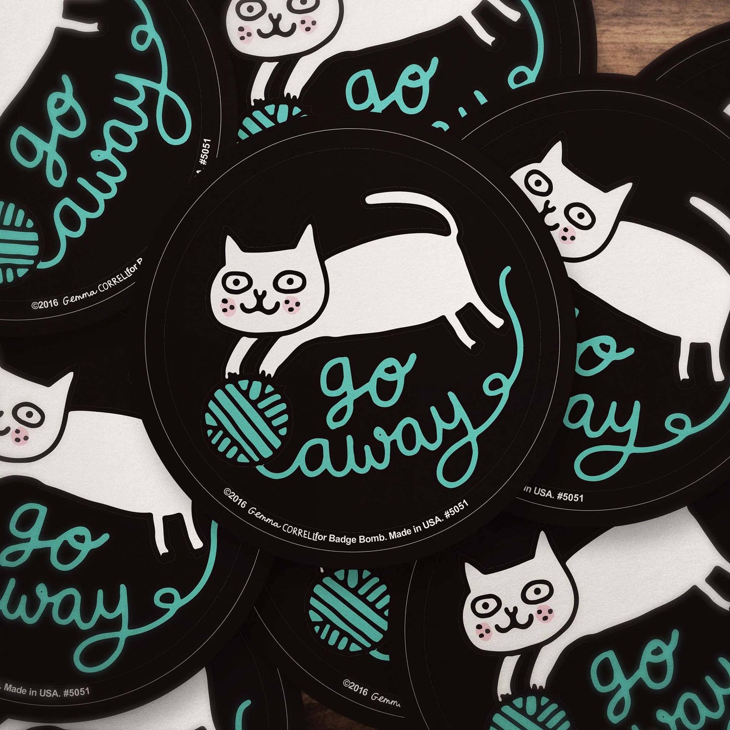 Go Away Cat Sticker