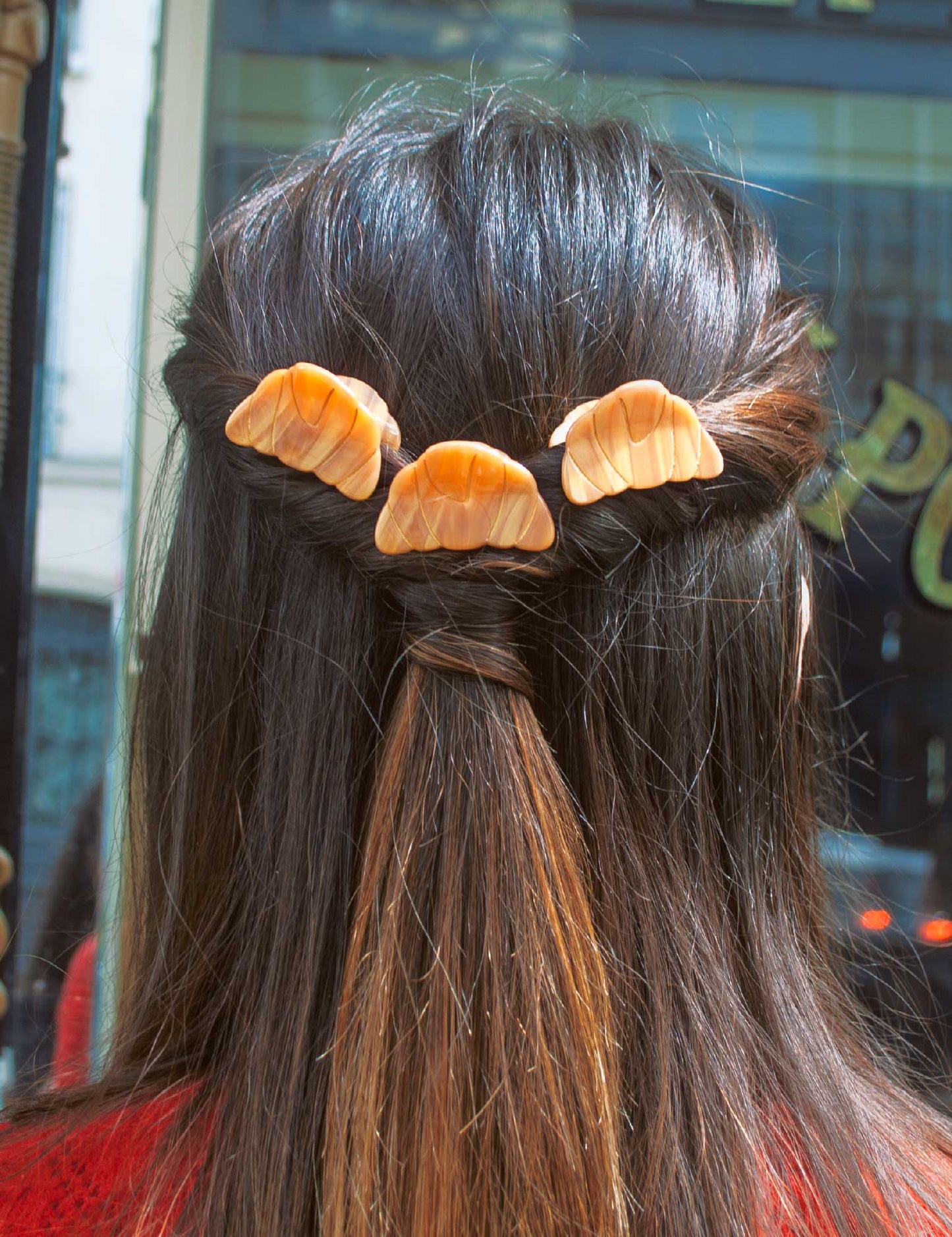 Mini Croissant Hair clip