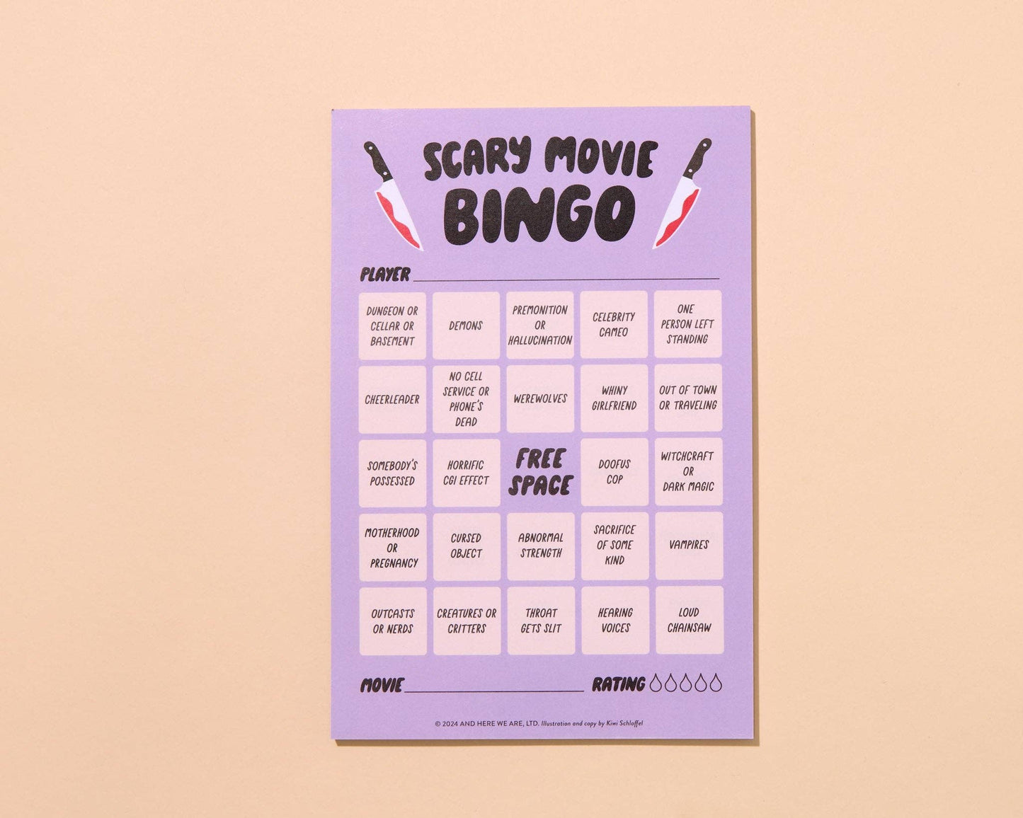 Movie Night Bingo - Scary Movie