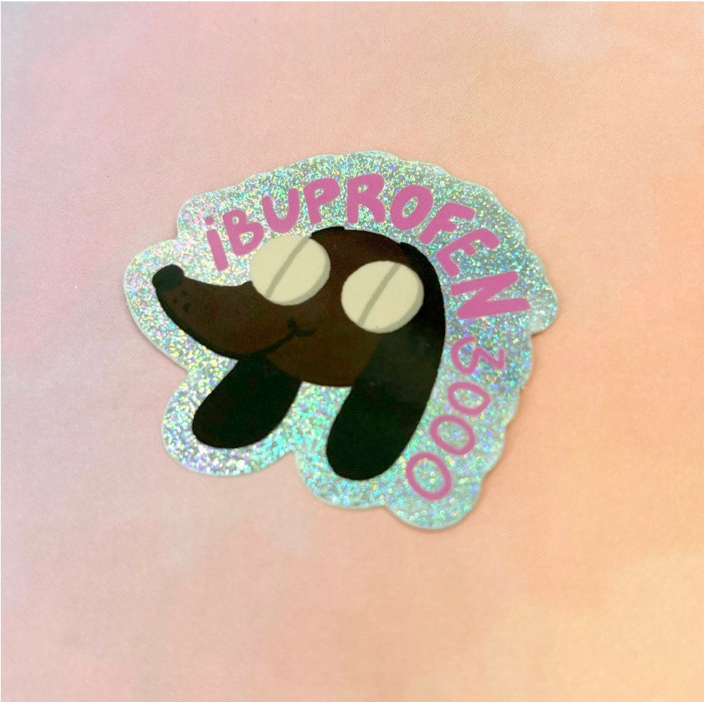 Ibuprofen3000 Glitter Sticker