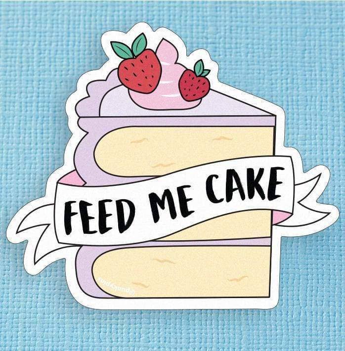 Feed Me Cake Large Sticker