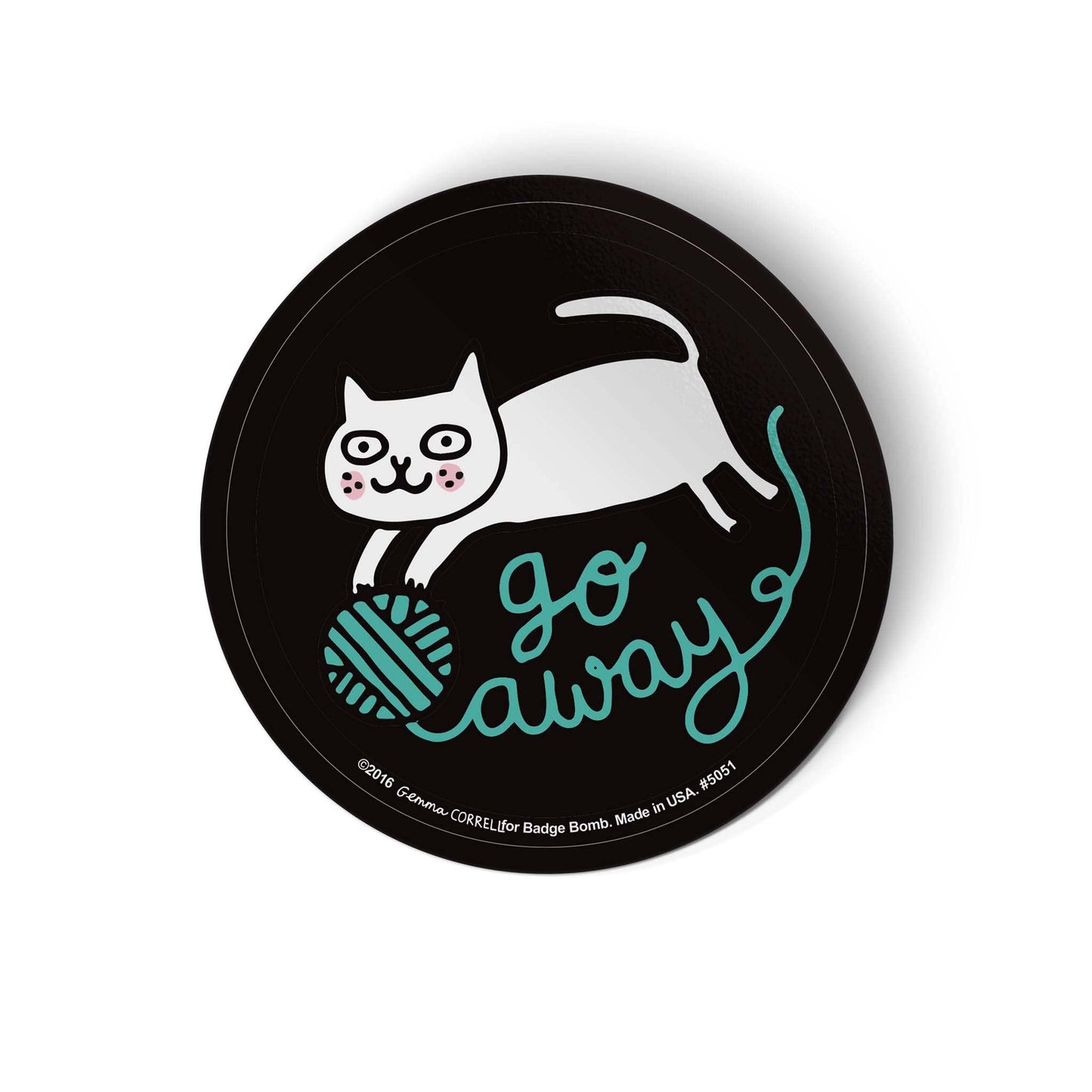 Go Away Cat Sticker