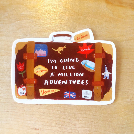 A Million Adventures Sticker