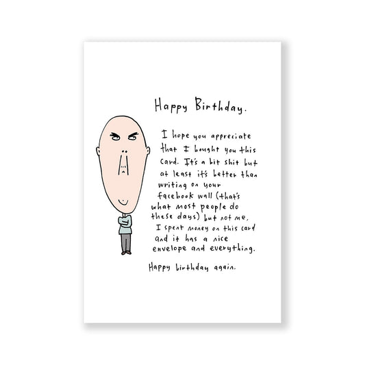 Grumpy Happy Birthday Card