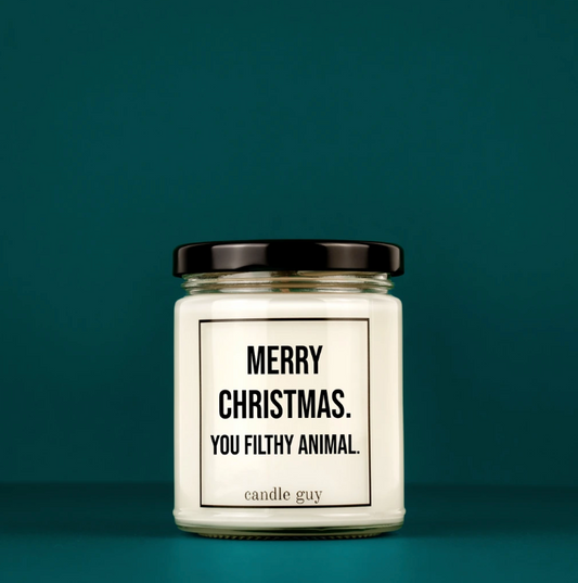 Merry Christmas, Ya Filthy Animal Candle