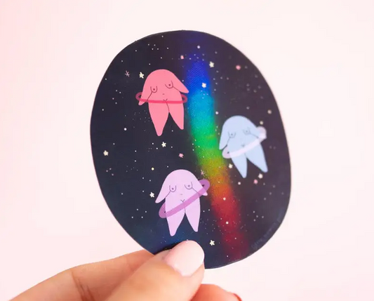 Space Holographic Vinyl Sticker