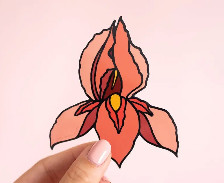 Vulva Flower Vinyl Sticker
