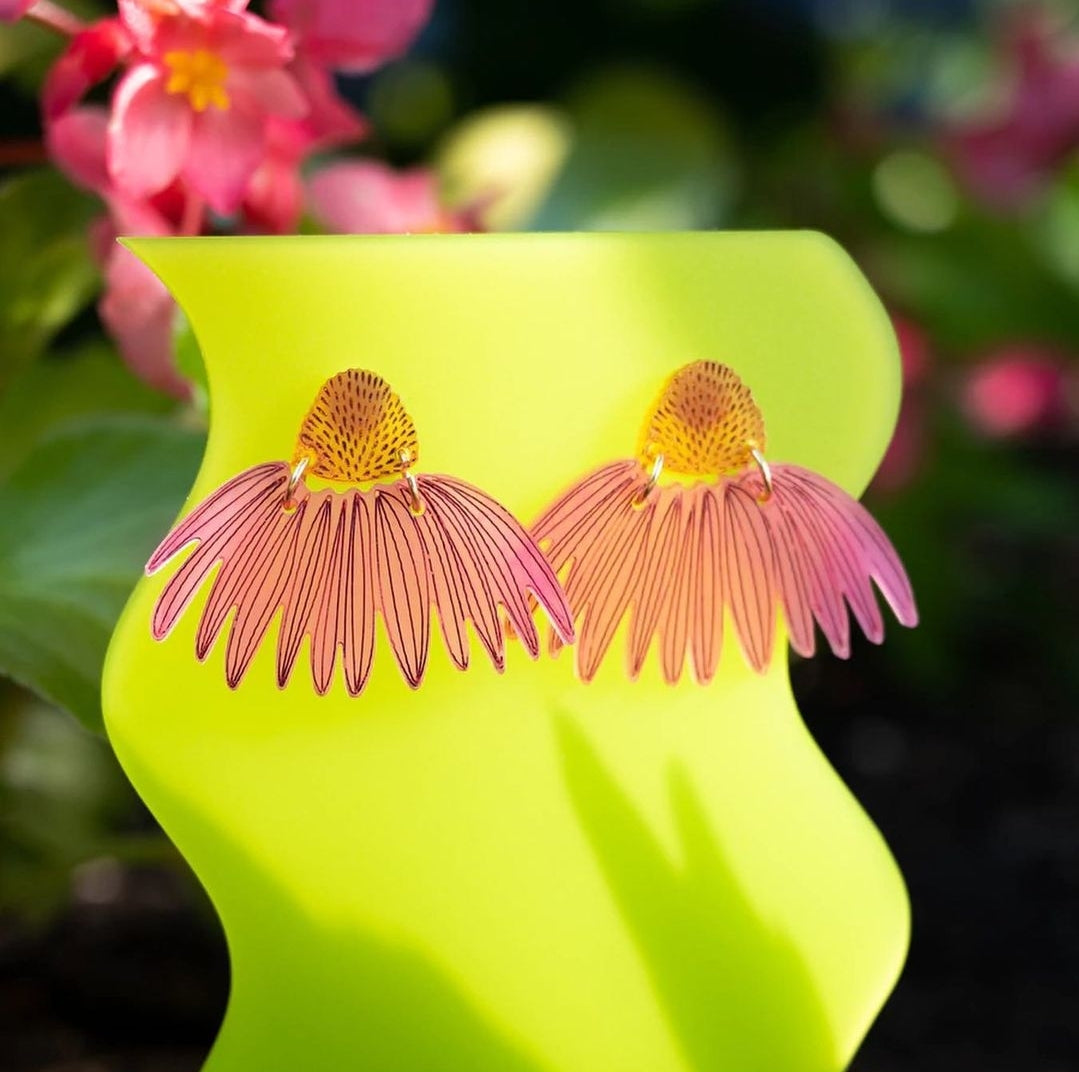 Echinacea-Ohrringe