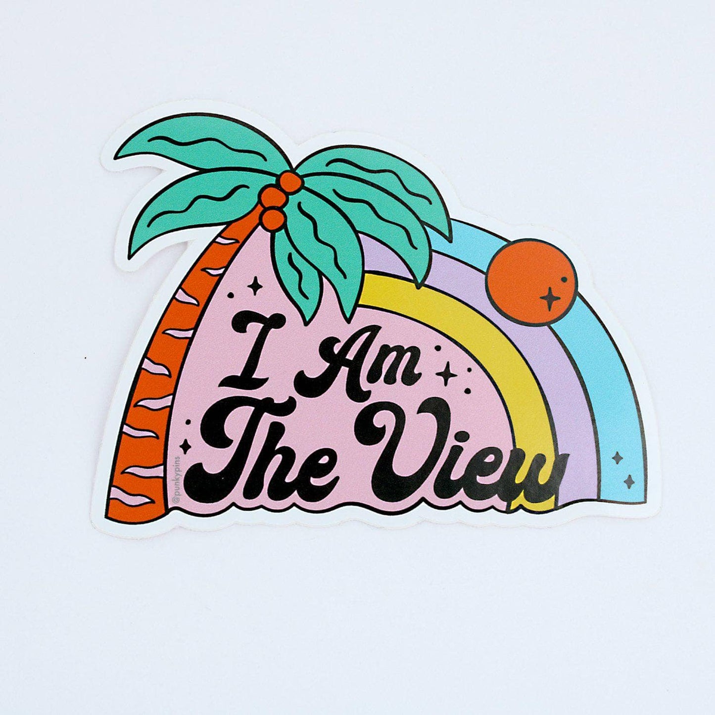 I Am The View Vinyl Laptop Sticker